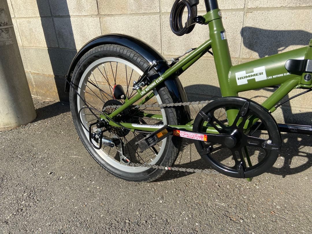 ハマー HUMMER 折りたたみ自転車　２０インチ６段ギア