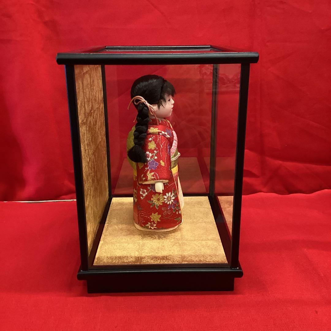 木目込市松人形　三つ編み　4号　ケース付き　東玉