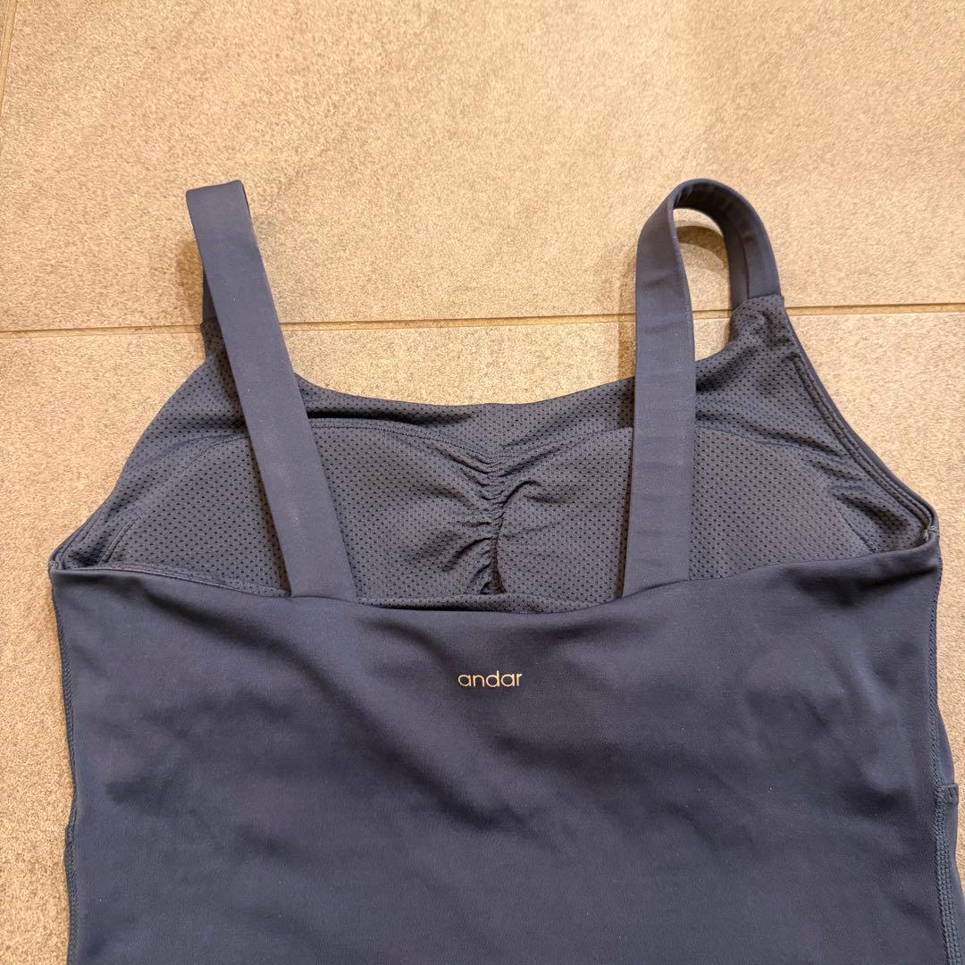 andar ヨガウェア 3点セット ネイビー・ターコイズ・ホワイト