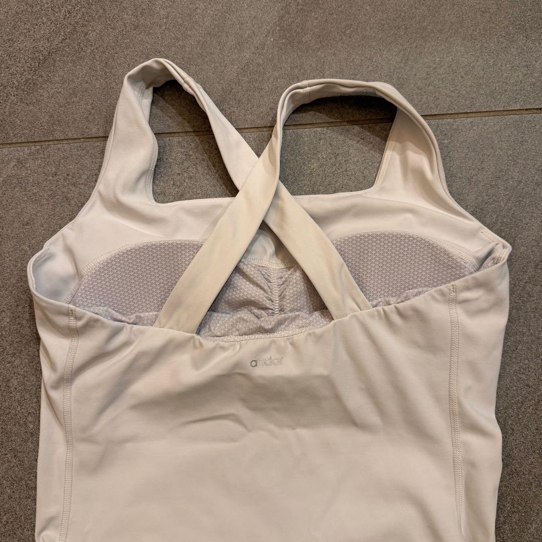 andar ヨガウェア 3点セット ネイビー・ターコイズ・ホワイト