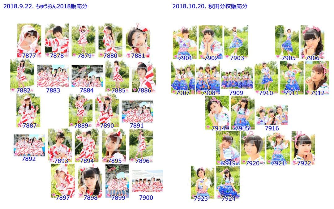 私立恵比寿中学（エビ中） 公式生写真　7733〜8140　バラ売り可