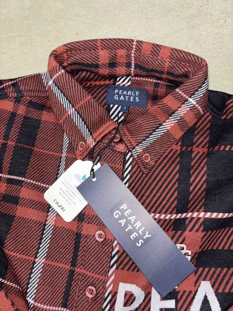 （新品と美品）パーリーゲイツ 、グレンチェック柄シリーズ、セットアップ、サイズ1