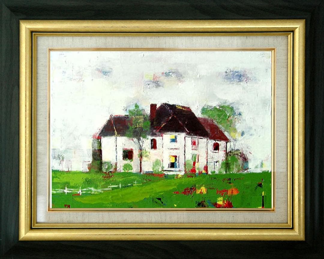 油絵 菅家令子 絵 絵画 インテリア uF6-062203 風景