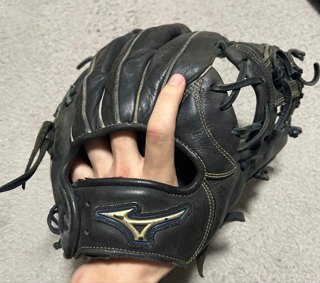 軟式用 Mizuno セレクト 右投げ用グローブ 黒