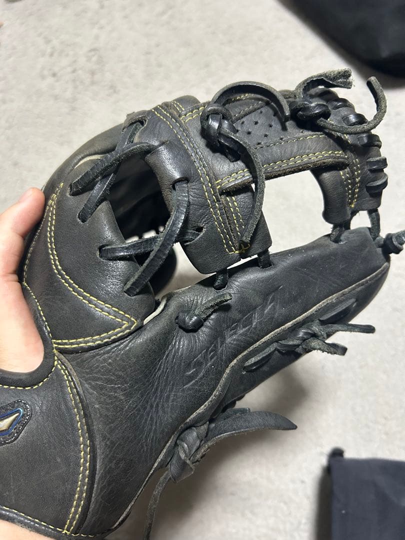 軟式用 Mizuno セレクト 右投げ用グローブ 黒