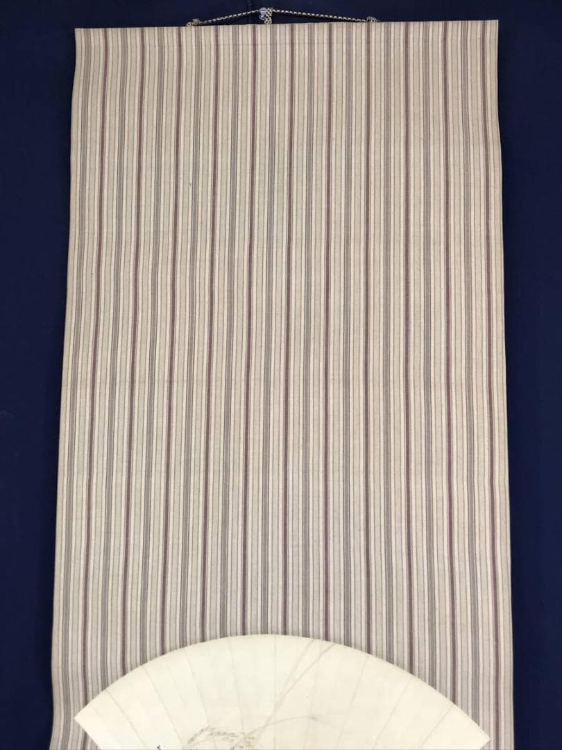 【真作】松村景文/扇面/稲穂バッタ図/秋図/花鳥図/掛軸/名家伝来/AD-284