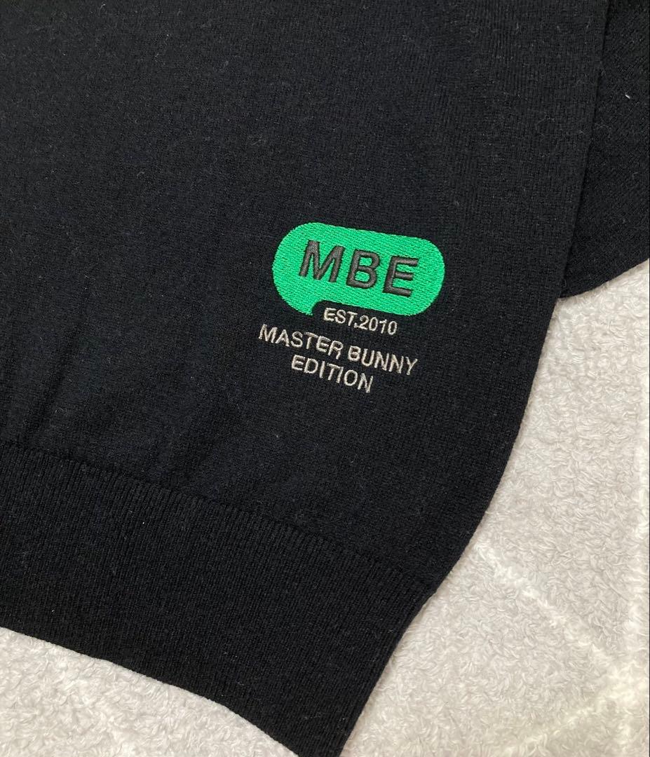 新品 パーリーゲイツ マスターバニー カシミヤ混 タートルネックニット(4)M黒