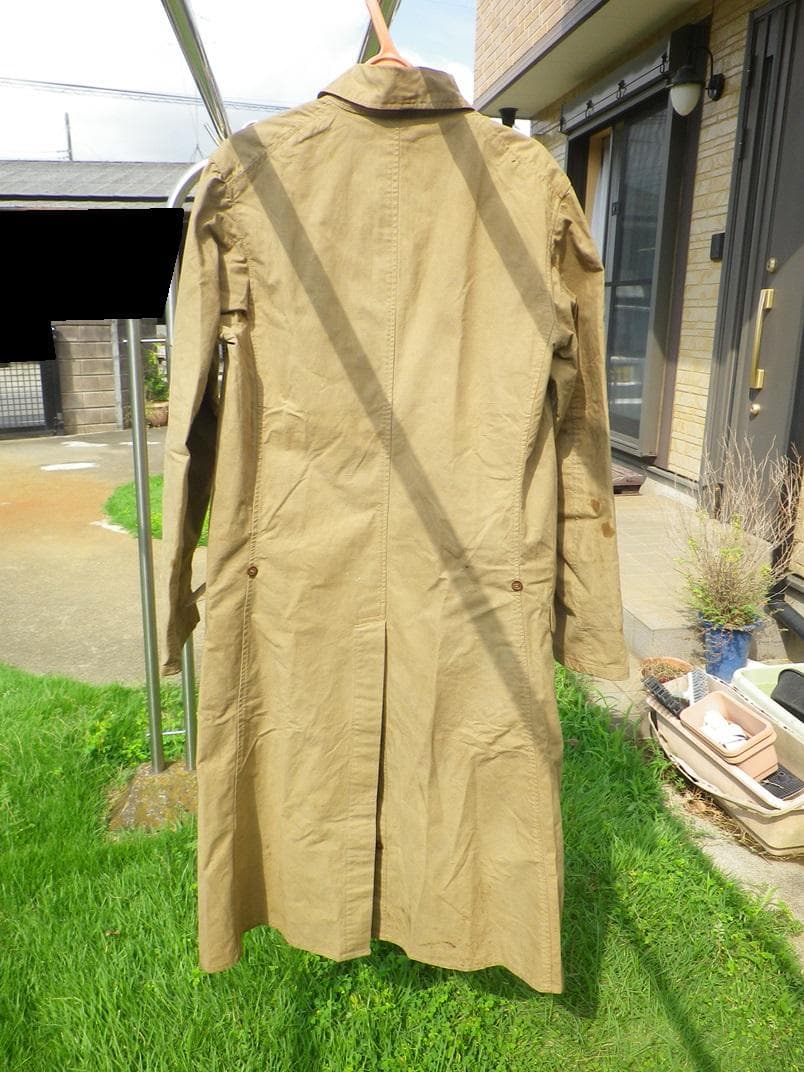 旧日本陸軍　軍服　三式雨衣　大号　フード付き　当時物　【管番346】