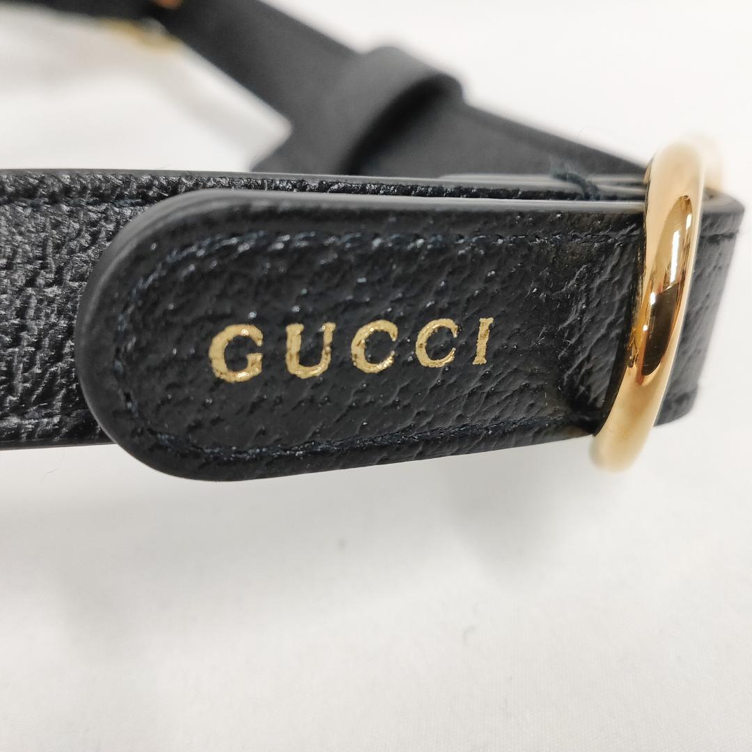 ○★新品 未使用 Gucci オメトリックG ペット ハーネス ブラックレザー