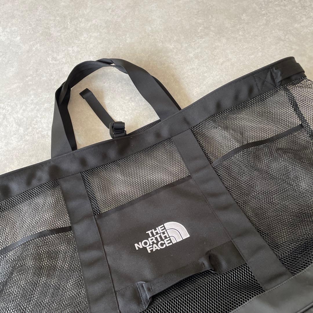 【新品同様】THE NORTH FACE メッシュトートバッグ ブラック