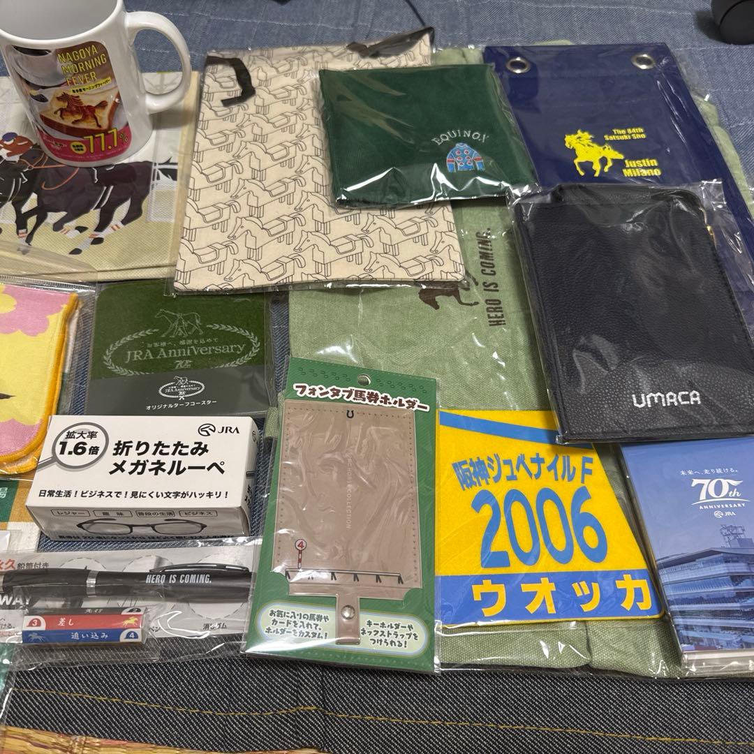 競馬場で買ったものやもらったものの詰め合わせ