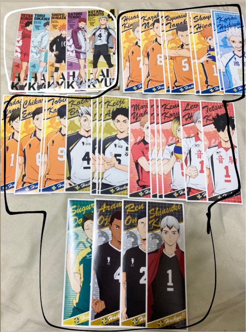 ハイキュー　グッズ　まとめ売り　缶バッジ　色紙　カード　ぬい