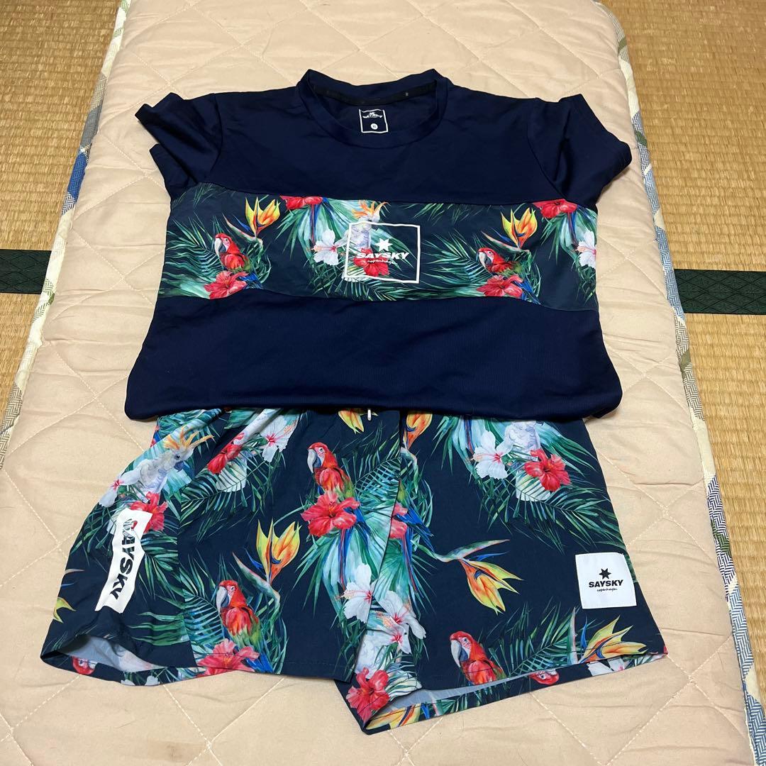 SAYSKY トロピカルTシャツとショーツセット XS