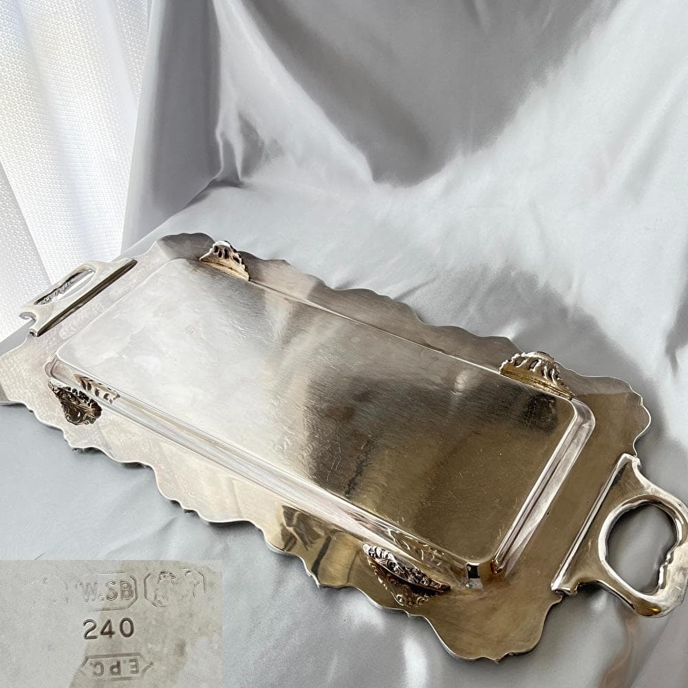 【ギャラリートレー】 ロングタイプ 56cm ハンドル/飾りフット 大型