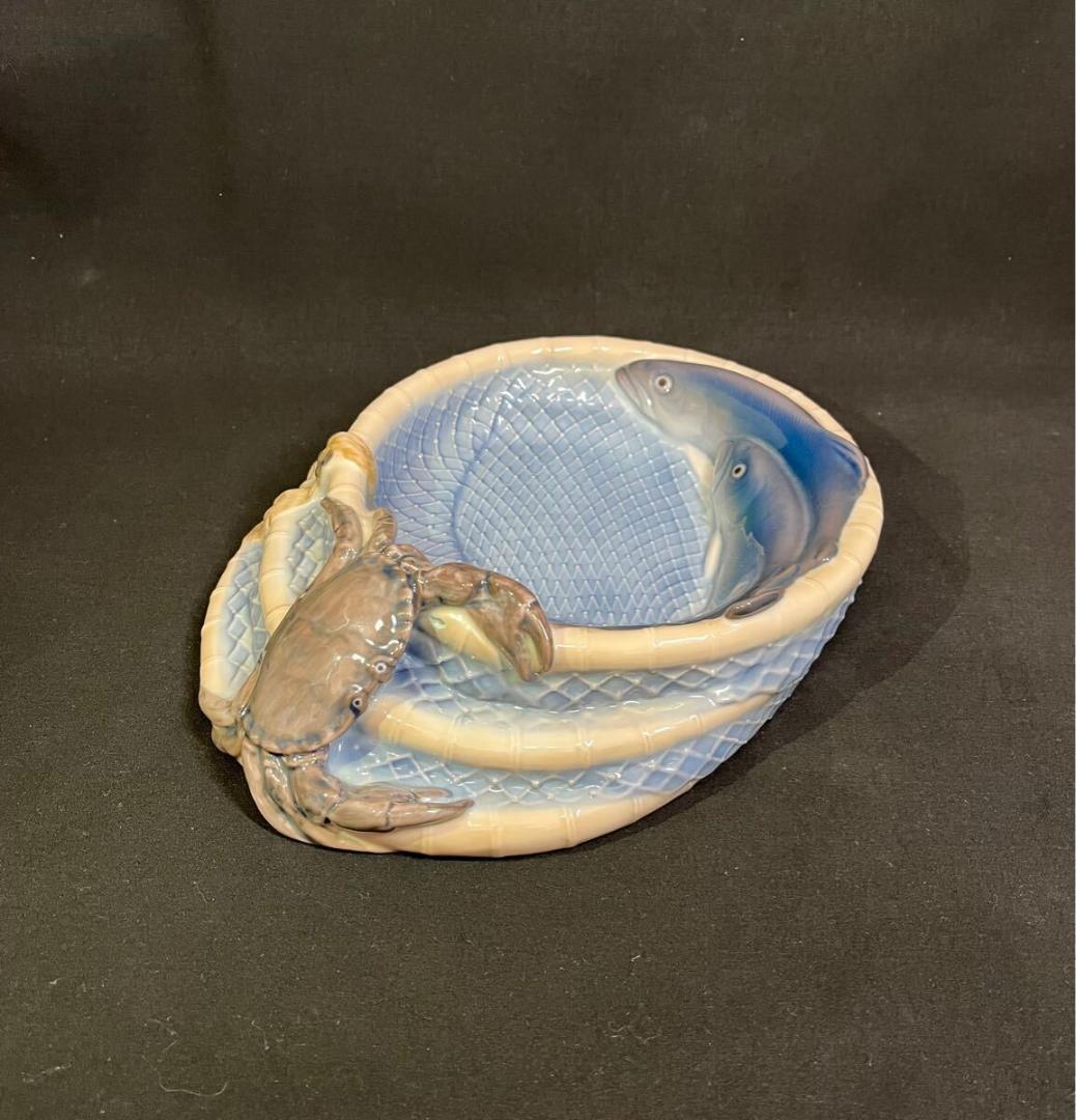 ★訳あり特価 魚篭の魚とカニ ビングオーグレンダール 皿 ロイヤルコペンハーゲン