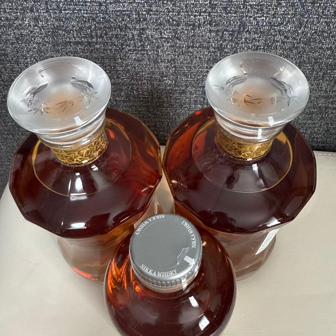 ニッカウヰスキー鶴　2本セット 箱多少汚れあり ピァアモルト　レッドをお付けして