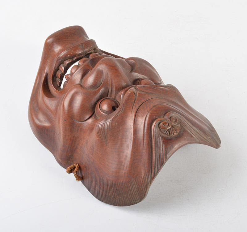 能楽　雅楽　能面　木彫　出目作　釣眼　M　R4854