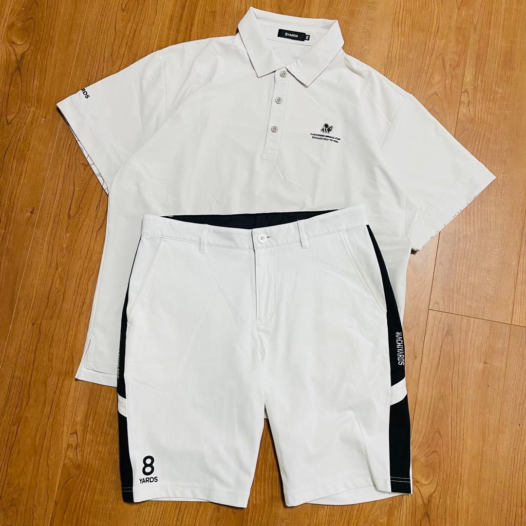 8yards セットアップ　ライトグレー　ホワイト　2XL ゴルフ