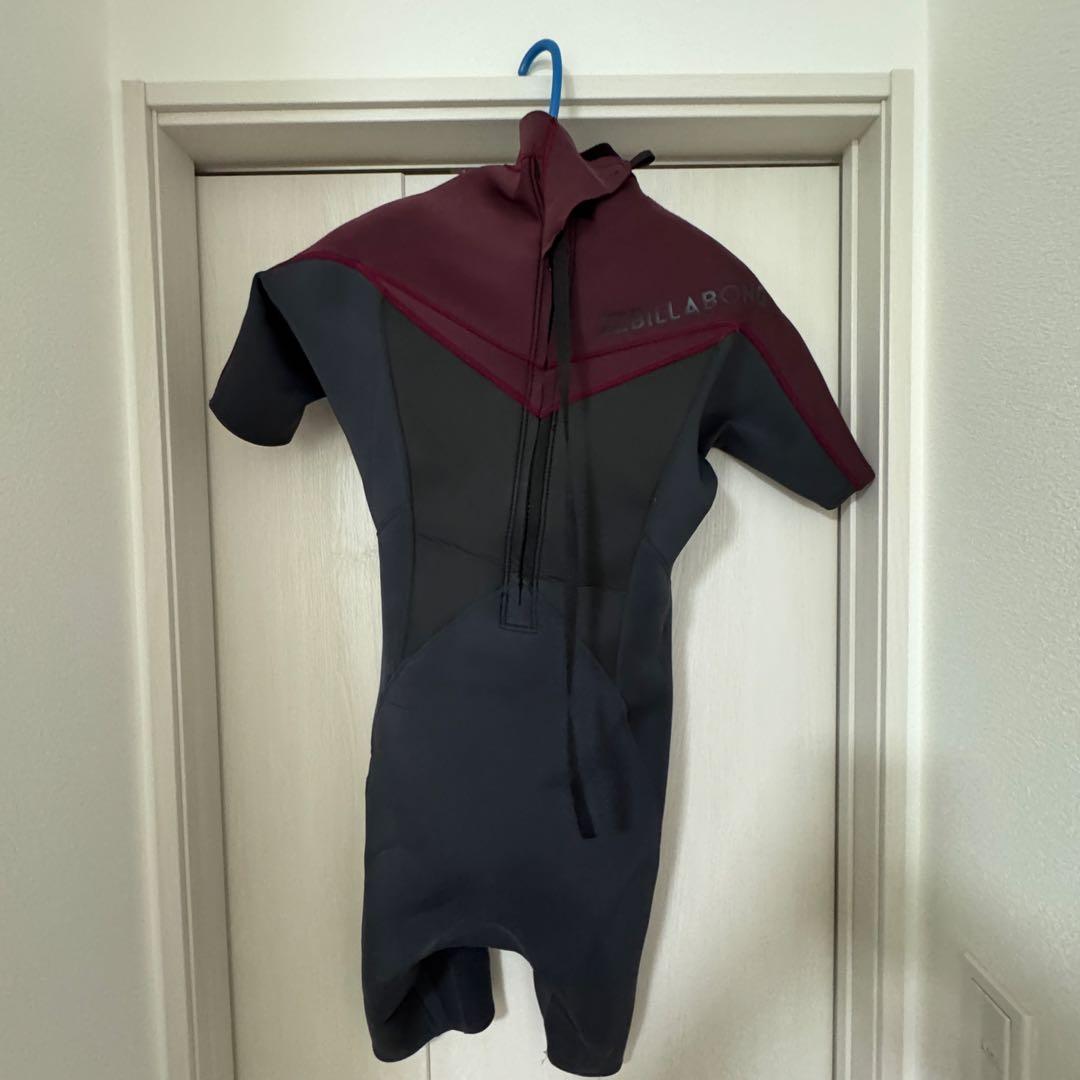 BILLABONG スプリングウエットスーツ ダークグレー/ワインレッド　MS