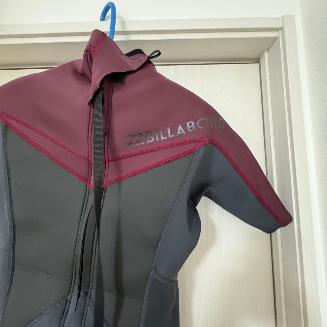 BILLABONG スプリングウエットスーツ ダークグレー/ワインレッド　MS
