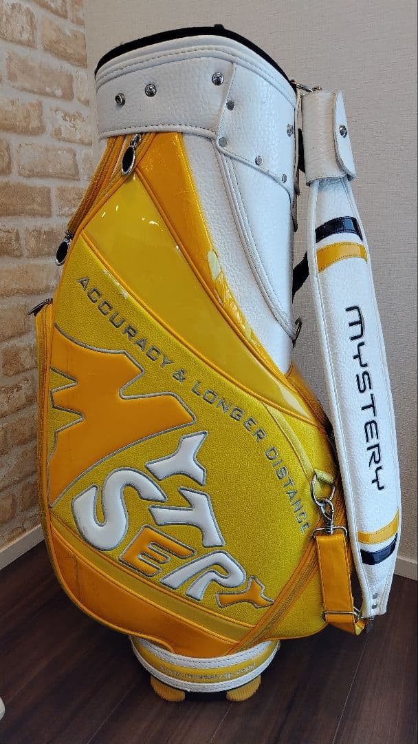 MYSTERY ミステリー キャディバッグ イエロー/ホワイト