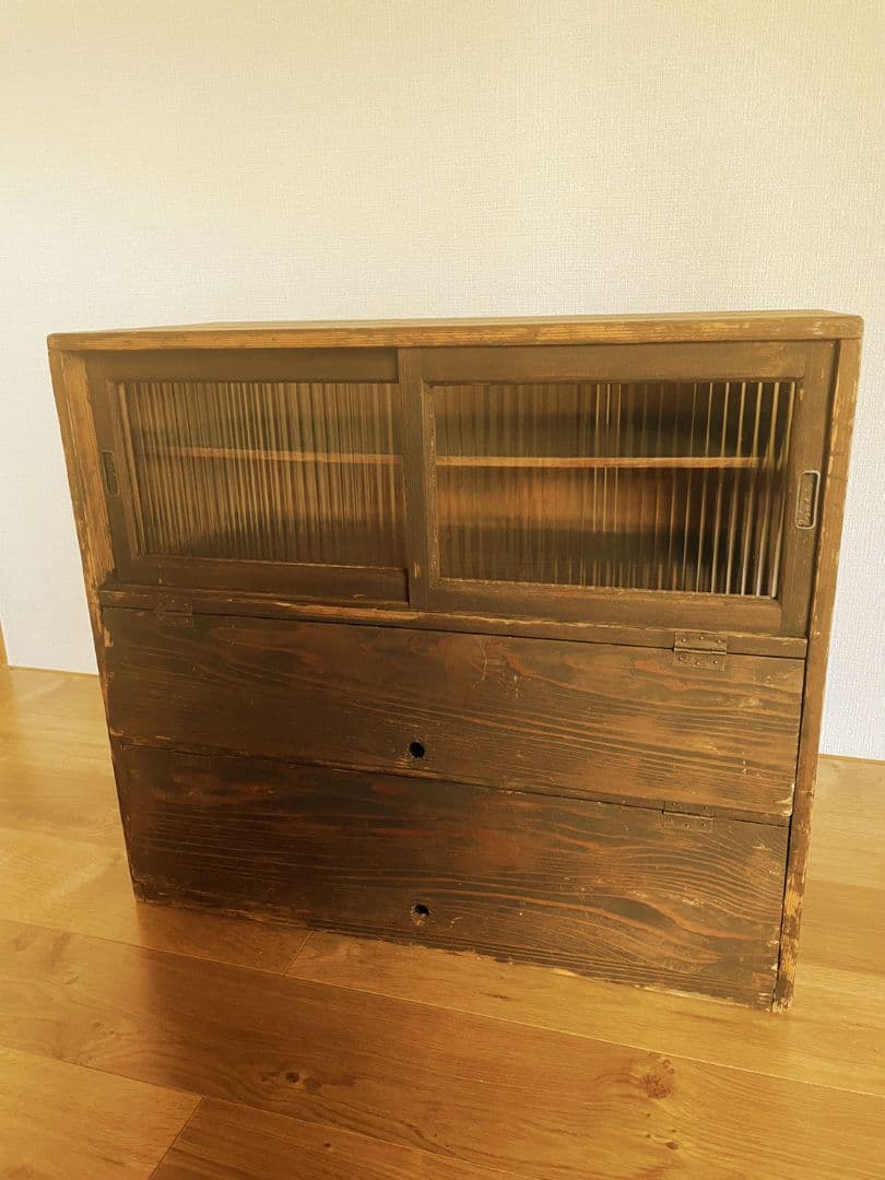 激渋！希少茶箪笥　値引き可能　モール硝子　美品