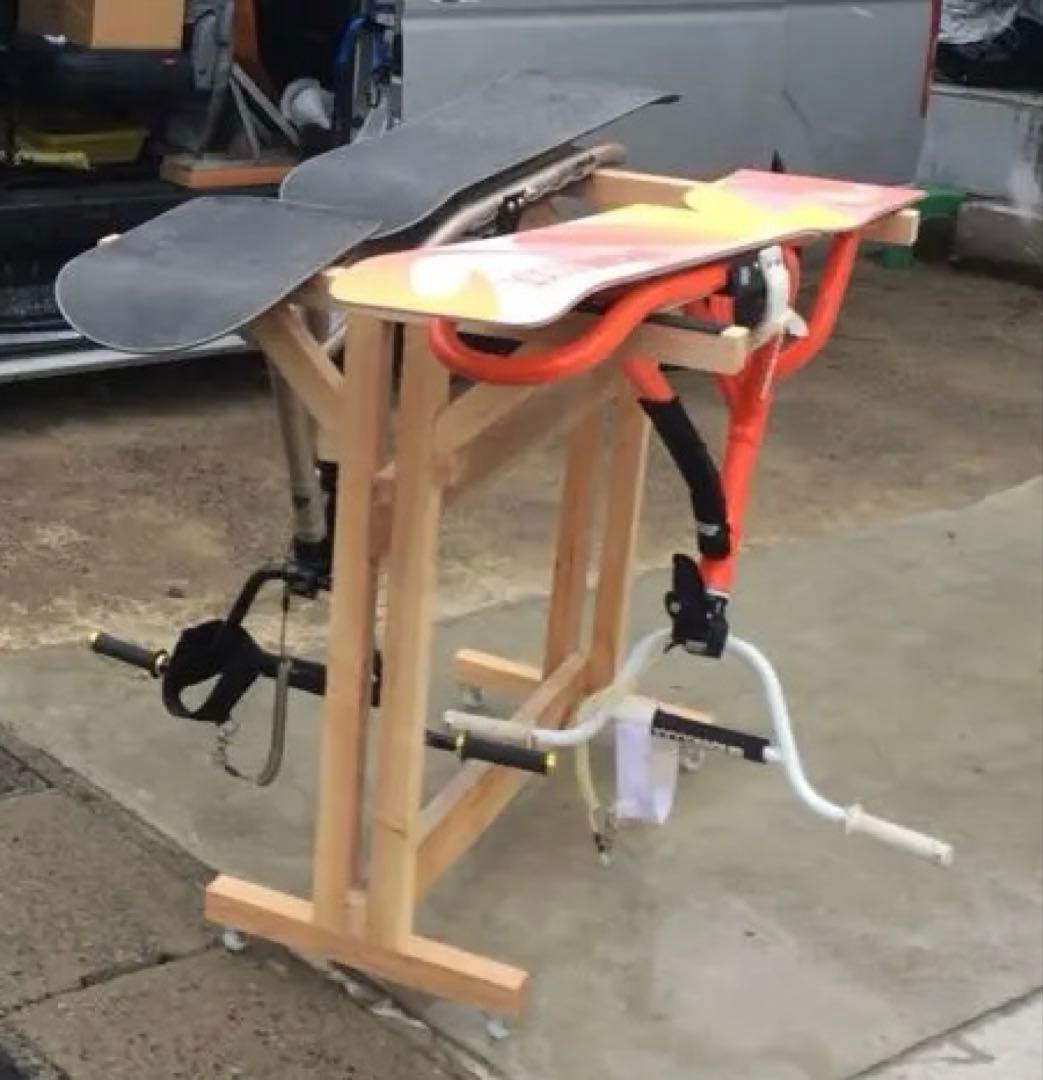 スノースクート スキー スノーボード ワックススタンド メンテナンス台 ベース売