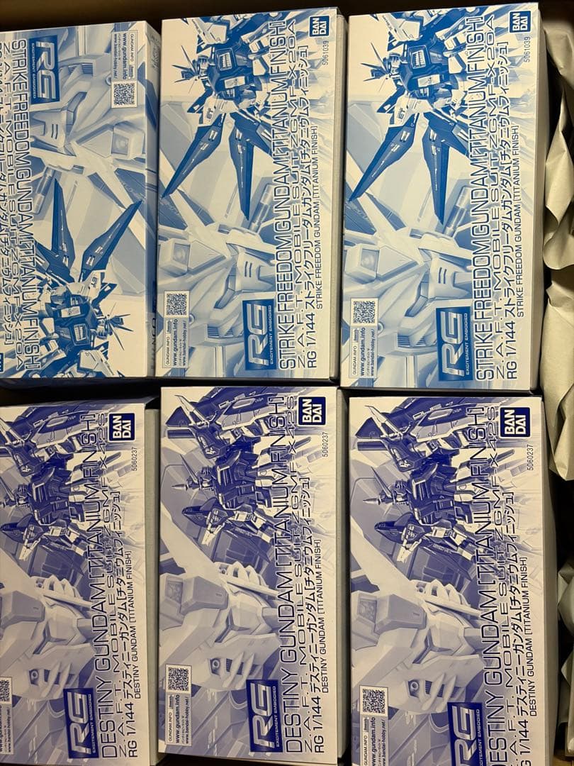 RG デスティニー＆STフリーダム「チタニウムF」＆拡張翼各×各3セット計12点
