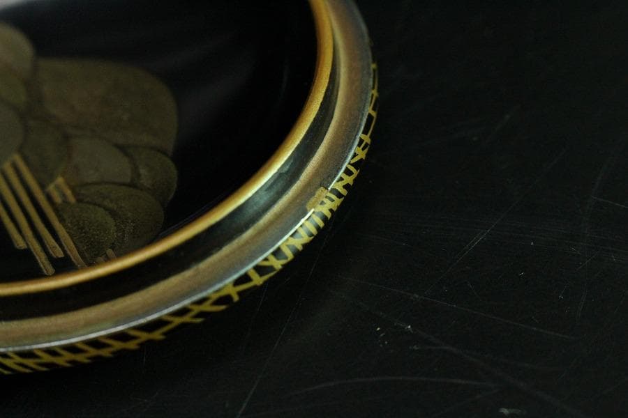 茶道具 長野横笛 月秋草蒔絵 武蔵野 茶器 共箱(K-YC367)