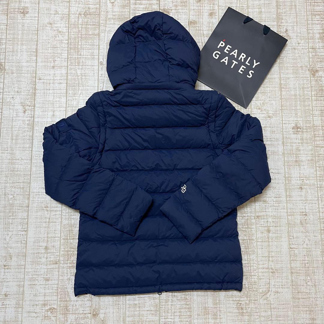 新品 パーリーゲイツ ダウンジャケット 高級 ネイビー Mサイズ（4）
