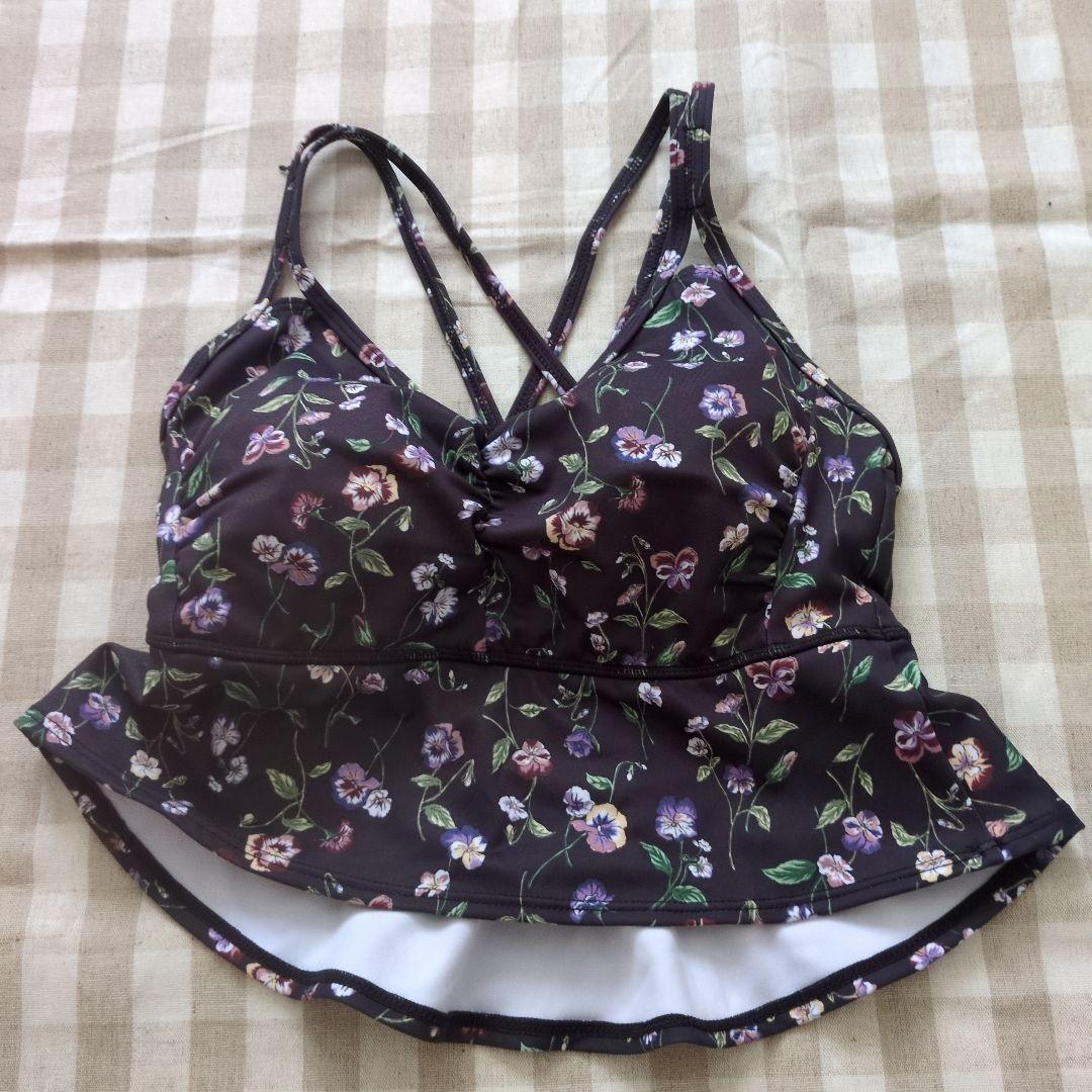 ヨガウェア パンジー柄トップス　上　Sサイズ