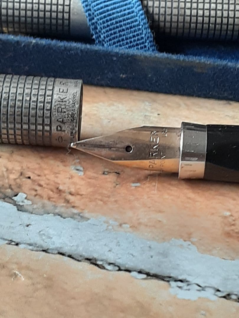 へ*可様 Parker 万年筆セット シルバー メッシュデザイン