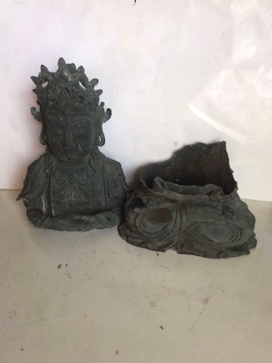 古董，明代佛像，藏友旧藏寄賣，青銅製古美術品，高3⃣️1⃣️cm，重4100克