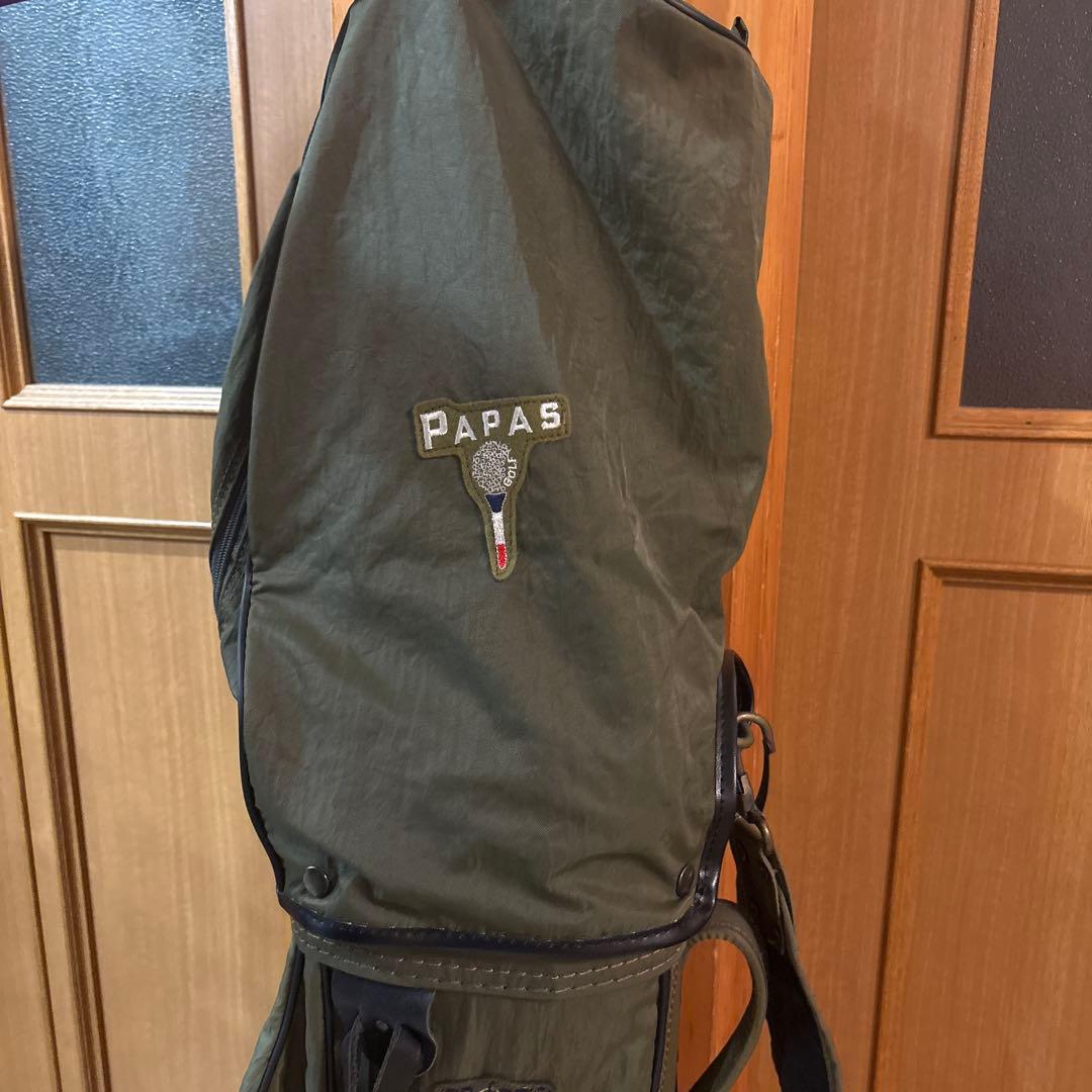 PAPAS ゴルフバッグ オリーブグリーン