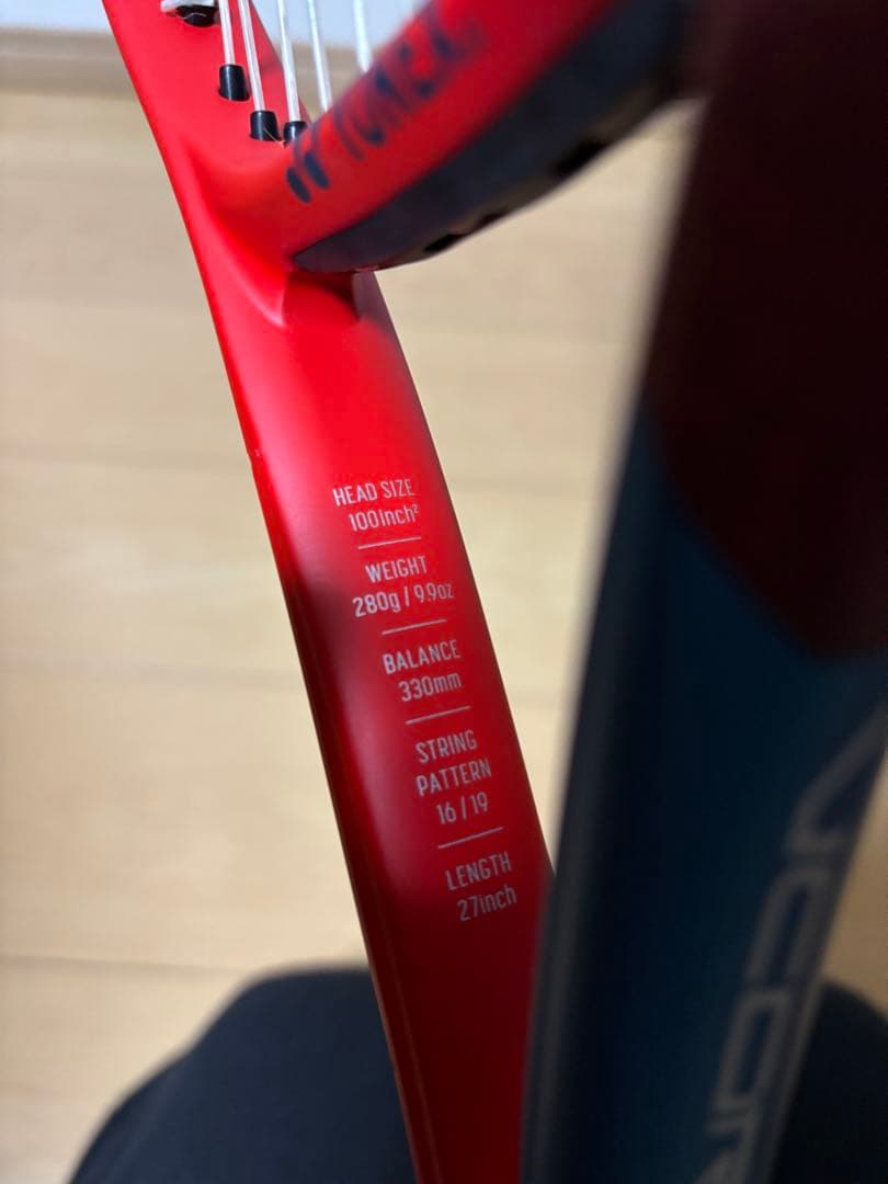 年末セール！YONEX VコアⅠ00L280g 硬式テニスラケット、グリップ1