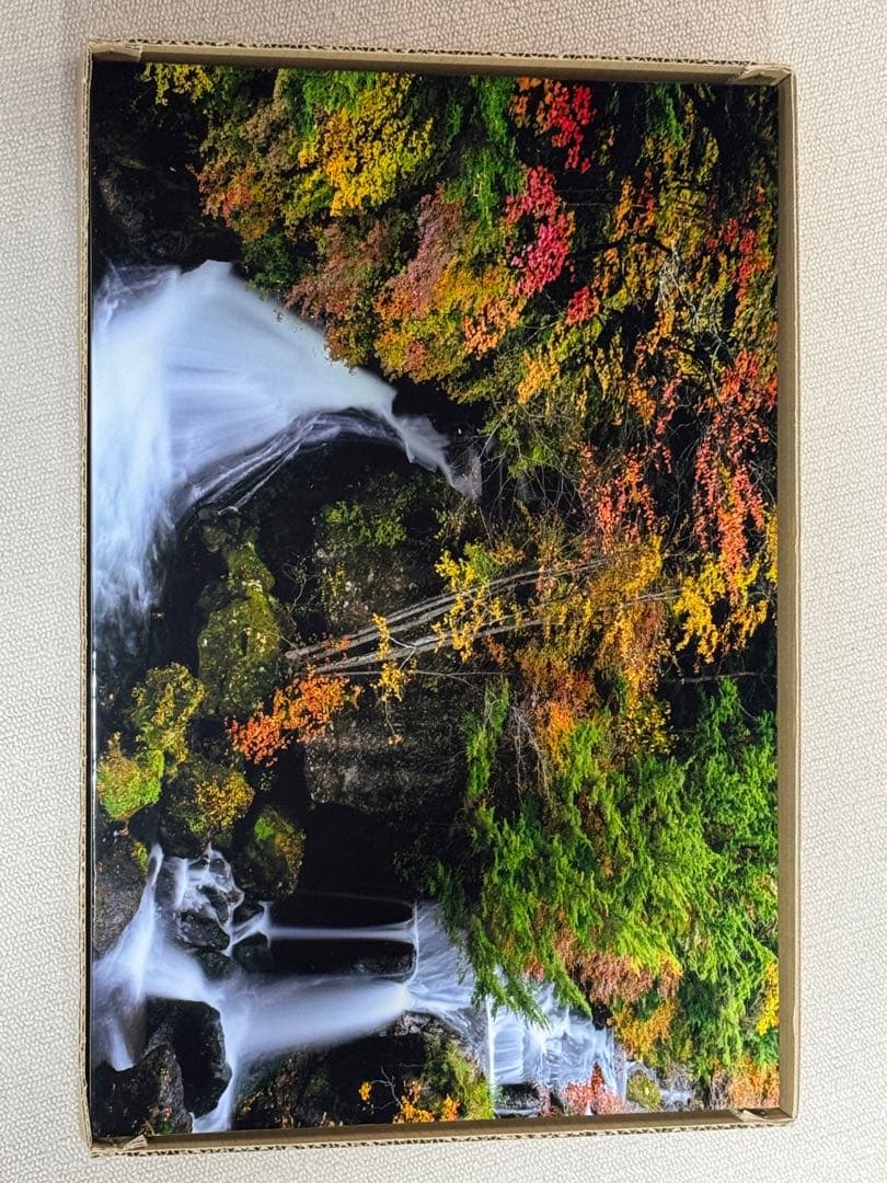 超絶景 栃木県日光市 ★龍頭の滝の紅葉★作品パネル1点物