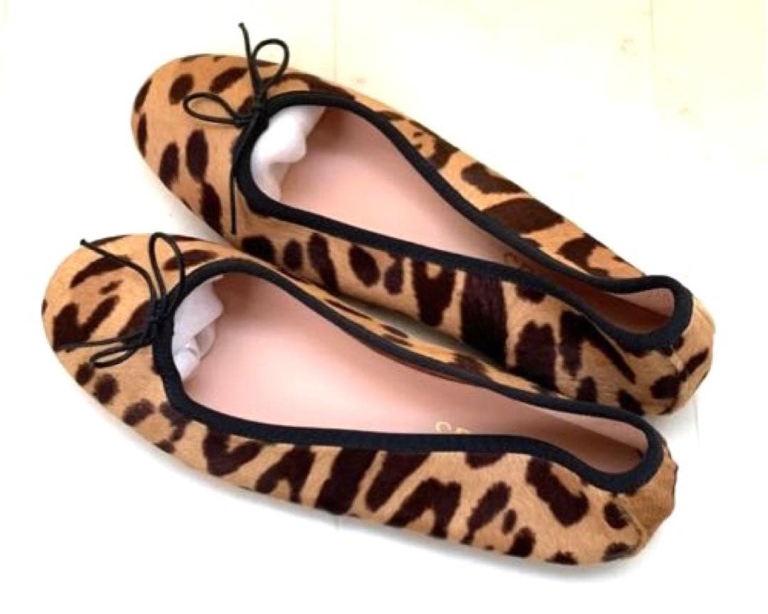 新品　SPELTA バレエシューズ スペルタ ハラコ　ヒョウ柄　39