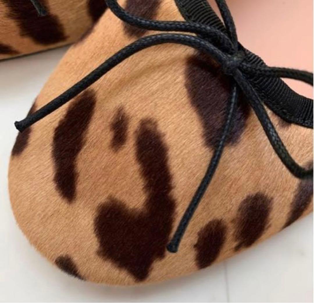 新品　SPELTA バレエシューズ スペルタ ハラコ　ヒョウ柄　39