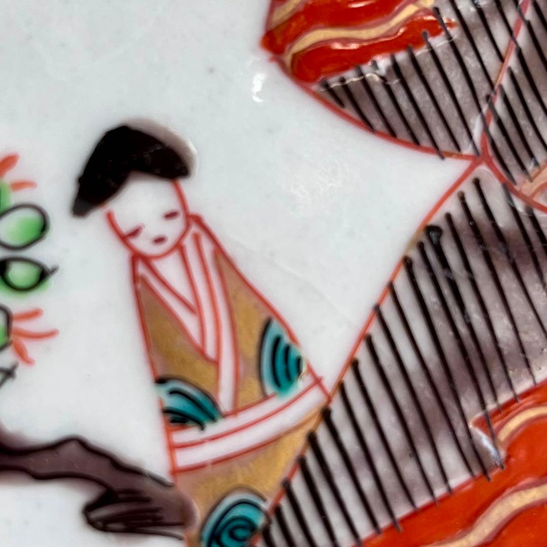 骨董　古伊万里　立雛　5寸皿　5客組