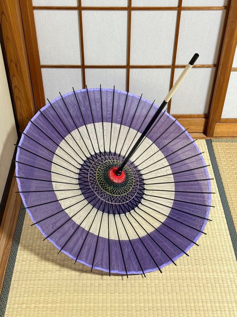 蛇の目傘　番傘　絹　シルク　助六　和傘　傘　二段継　舞踊　大衆演劇　着物　撮影