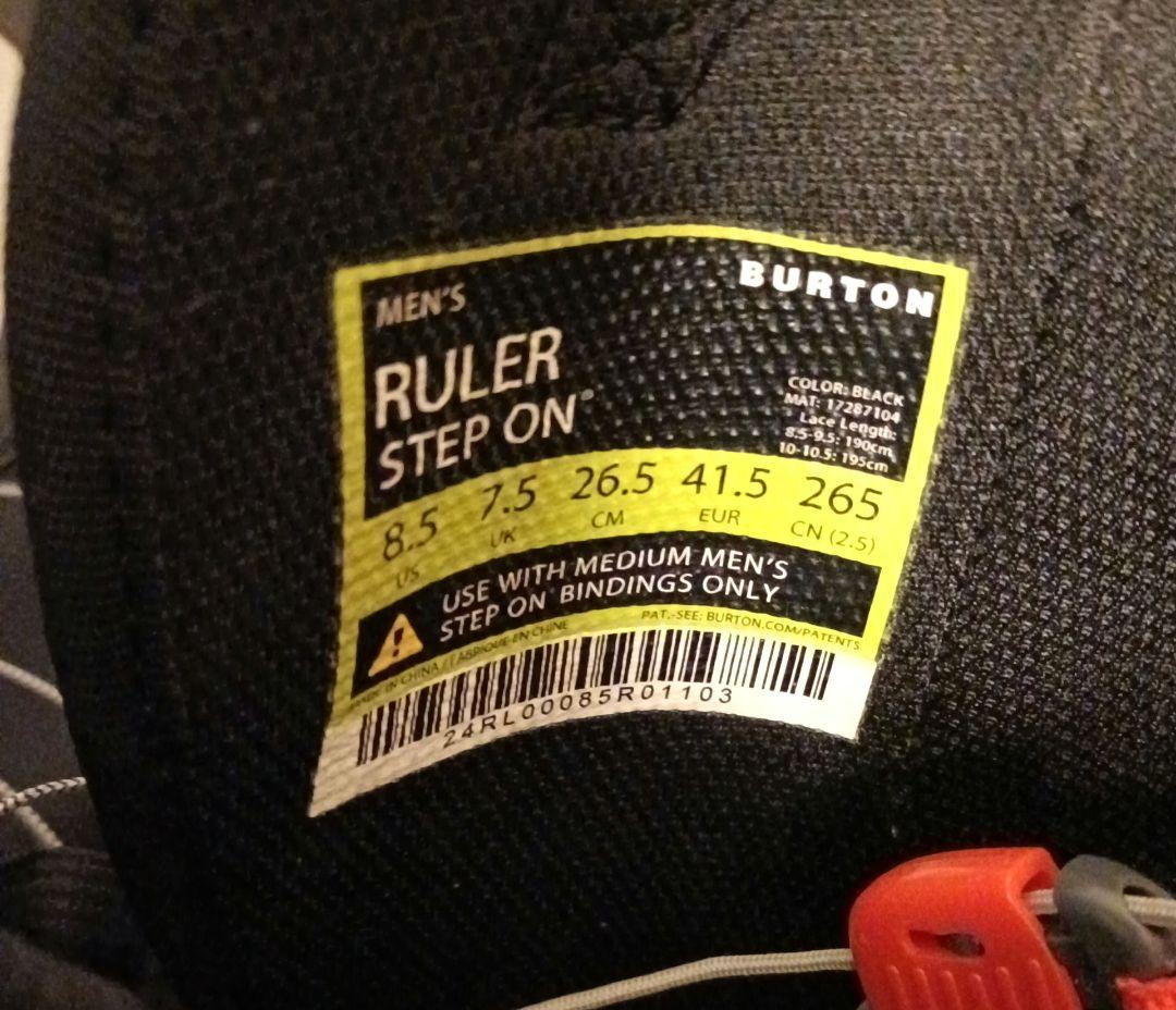 美品　Burton ブーツ　Ruler ステップオン　24/25シーズン　黒