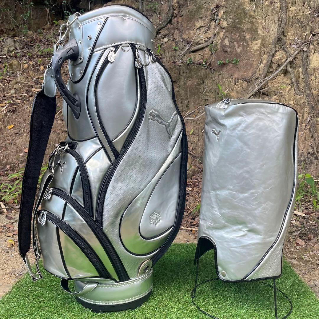 PUMA プーマ 9.0型 スタッフ キャディバッグ 5分割 (SILVER)