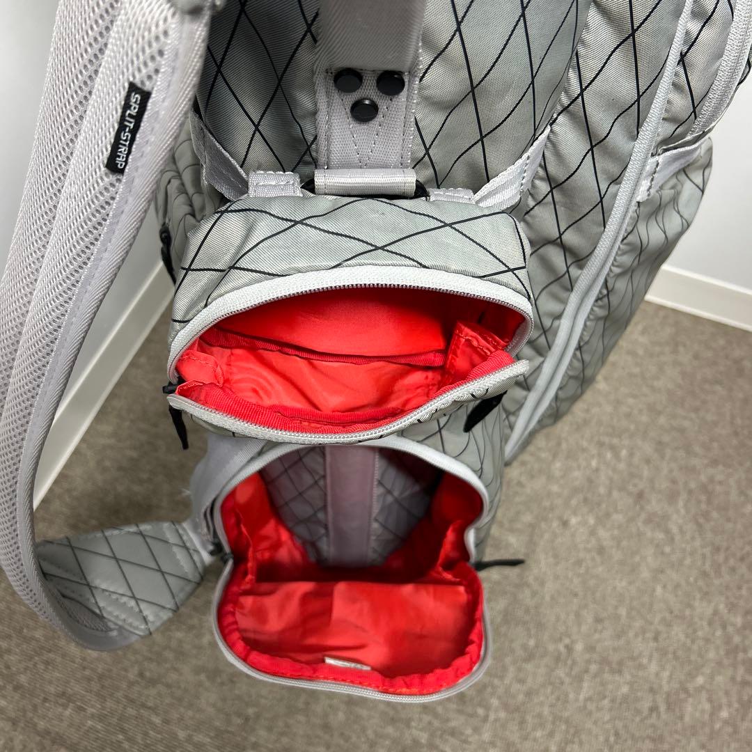 シルバー ダイヤモンドパターン ゴルフバッグ