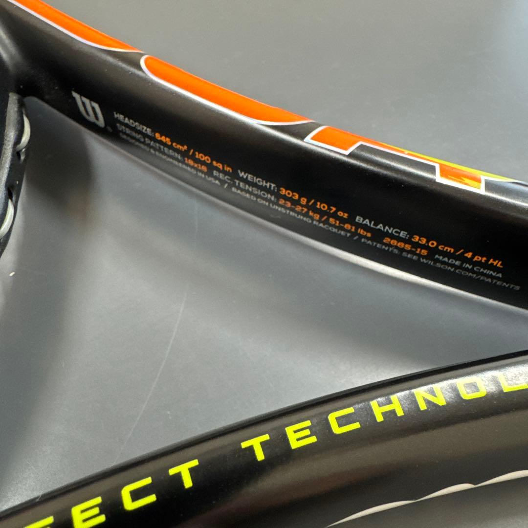 【新品ガット張上】硬式テニス ウイルソン BURN 100 S