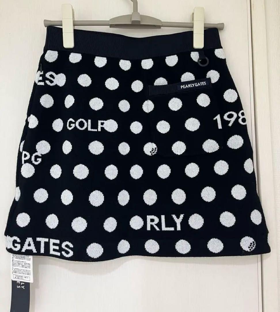 【定価3.5万】パーリーゲイツ ドット　ニットスカート サイズ0 ゴルフウェア