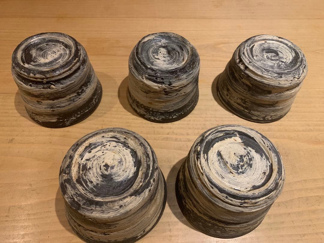 人気作家　小島陽介作　刷毛目筒向こう　5客セット