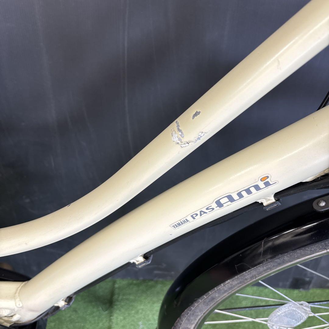 電動自転車 YAMAHA PAS ami アイボリー 67★