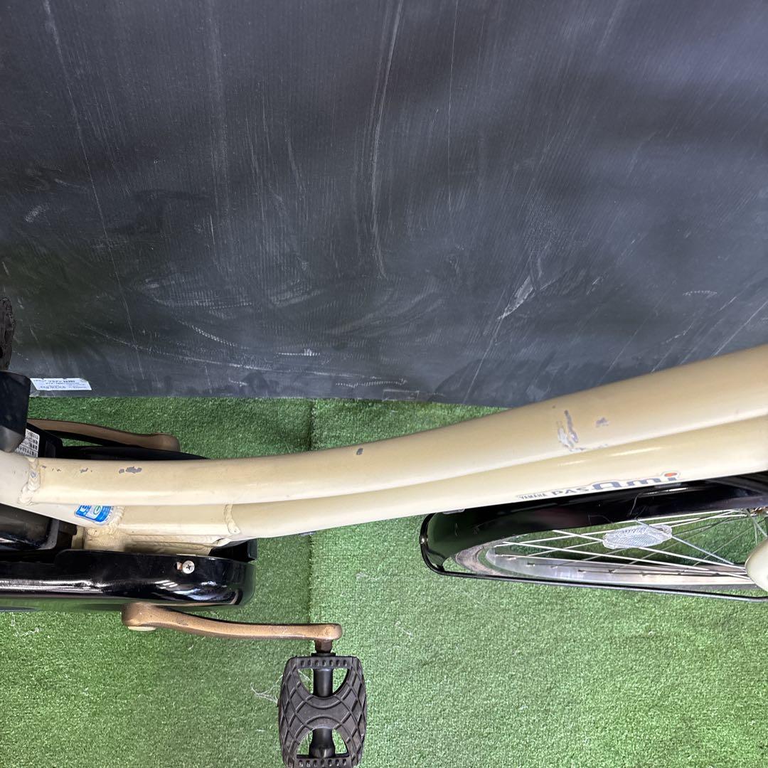 電動自転車 YAMAHA PAS ami アイボリー 67★