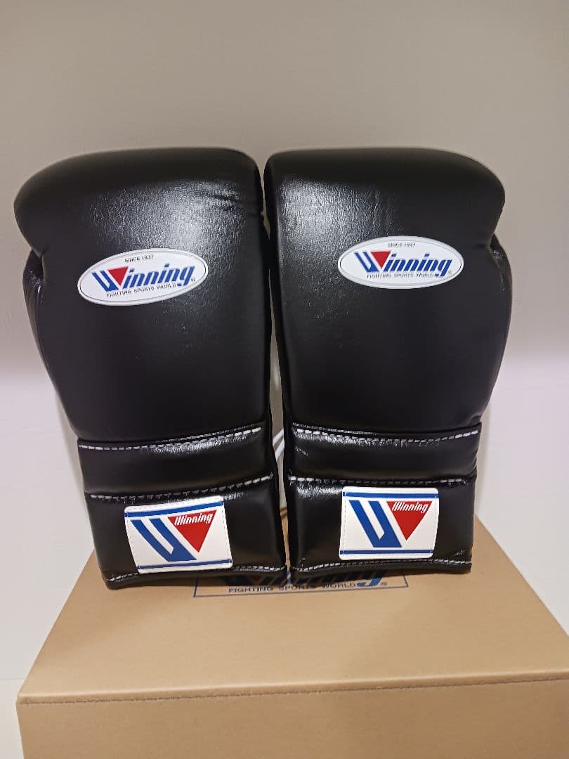 Winning グローブ 16オンス ひも式 ブラック