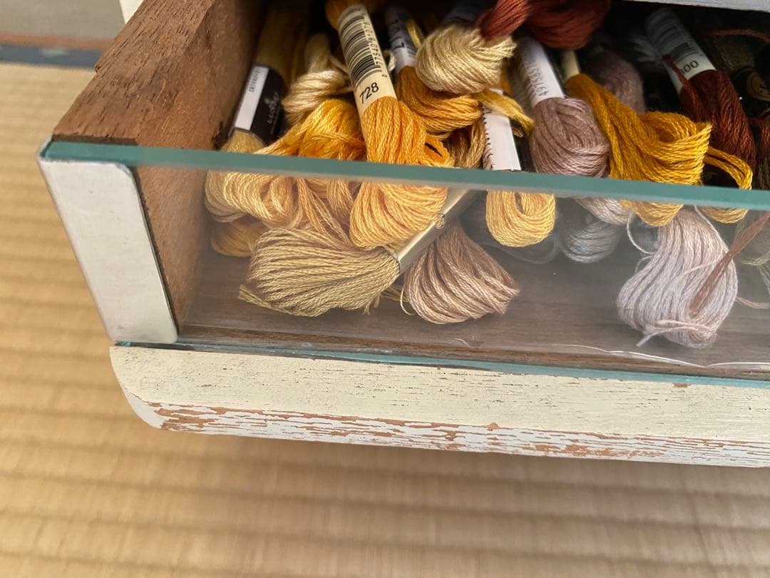 糸ケース　糸収納　古道具　アンティーク　昭和レトロ